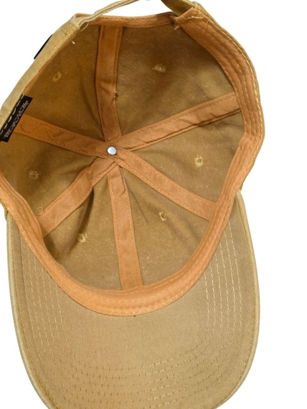 This Mama Runs On Coffee & Jesus Mustard Yellow Adjustable Baseball Cap - Picture 6 of 8